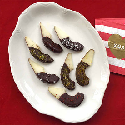 Chocolate Dipped Pears