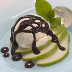 Hot Fudge Pear Sundae